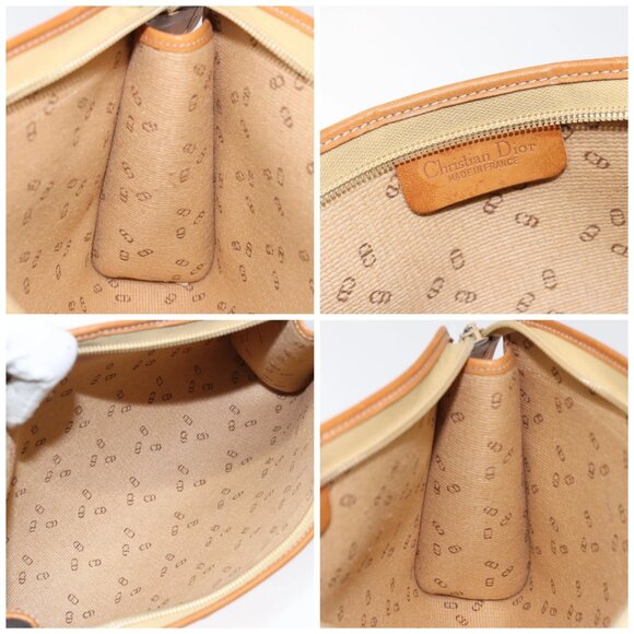 Christian Dior Clutch Bag PVC Canvas Black Brown Auth - Picture 14 of 15
